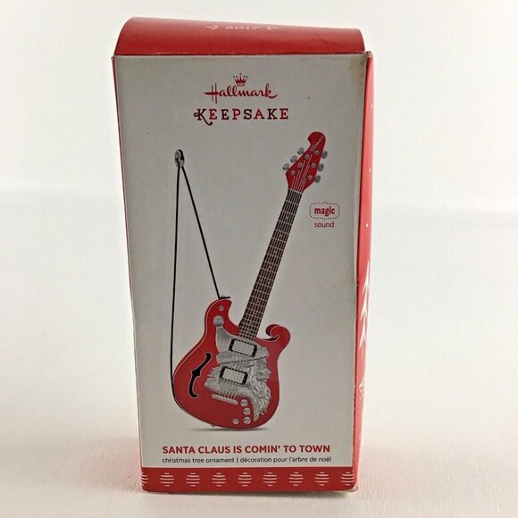 Hallmark Other - Hallmark Keepsake Christmas Ornament Santa Claus Is Comin' To Town Guitar 2017